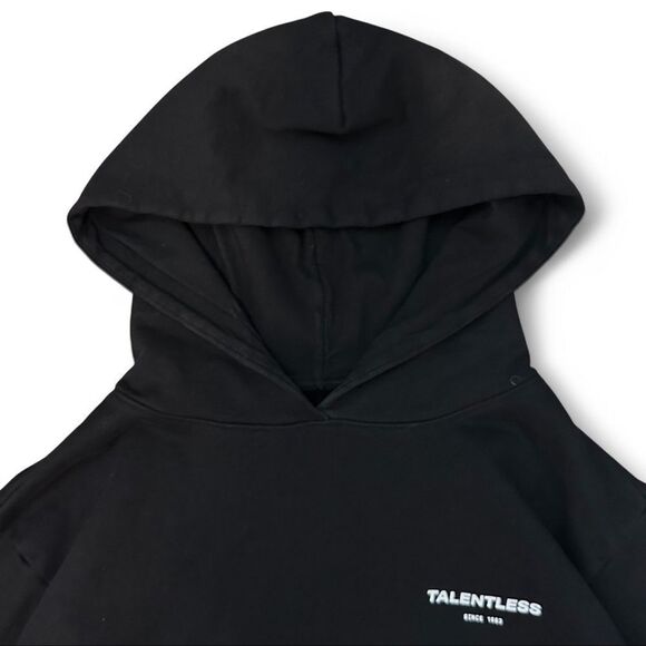 Talentless Pitch Black Circle Logo Pullover Hoodie Cozy  Sweatshirt Sz Small - Picture 7 of 12